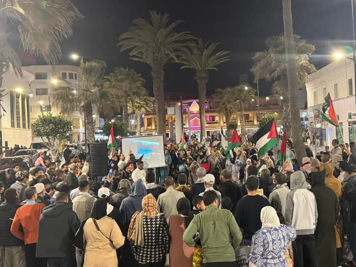 وقفة شعبية حاشدة في آسفي تلبي نداء النفير دعمًا ليوم القدس العالمي ضد الجرائم الصهيونية