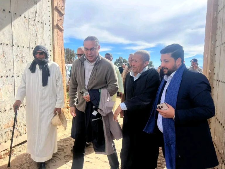 الأمين العام لحزب الحركة الشعبية محمد أوزين بشيشاوة لتقديم واجب العزاء في وفاة والدة البرلماني عواض اعمارة